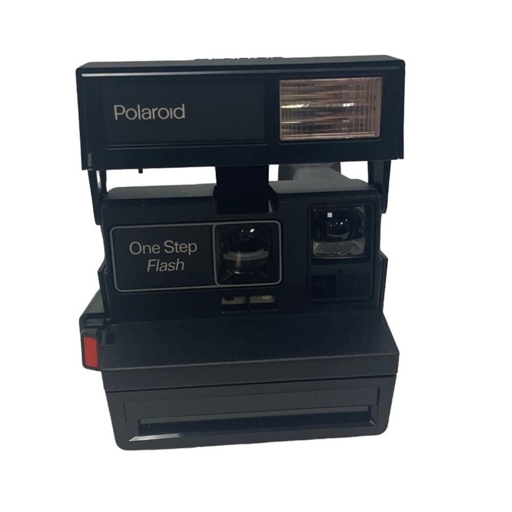 Vintage Working Polaroid One Step Flash Camera w Strap Made in United Kingdom